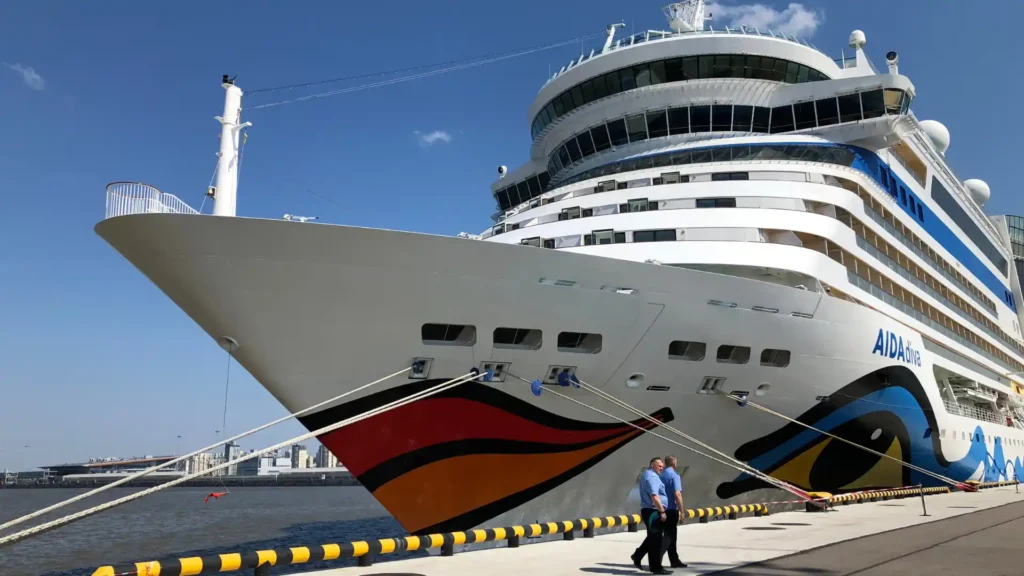 docked cruise ship at a port