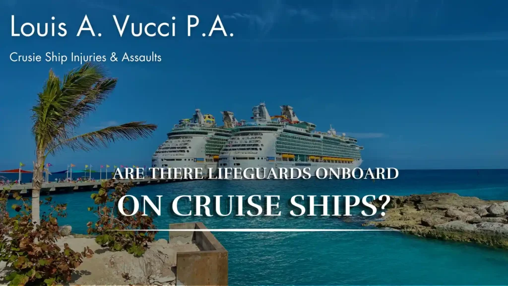 Are There Lifeguards Onboard on Cruise Ships, two cruise ships parked by a dock setting